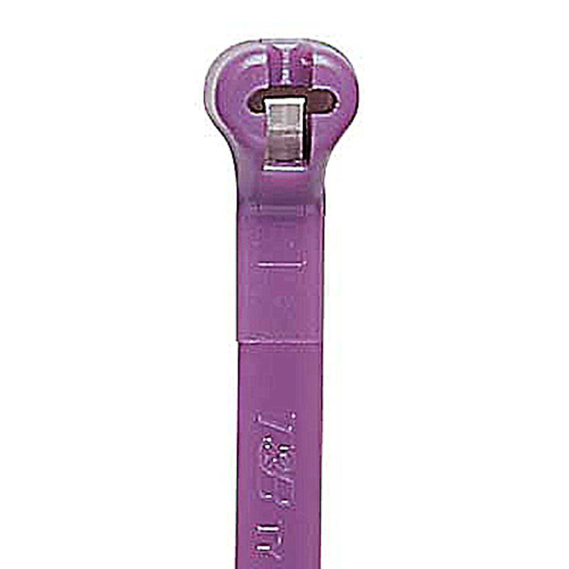 Ty-Rap TY26M-7 Standard High Performance Cable Tie, 10.9 in L x 0.146 in W x 0.04 in THK, Nylon/Polyamide 6.6, Purple